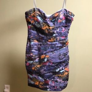 BCBG MAXAZRIA Multicolor Strapless Mini-Dress NEW WITH TAGS